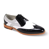 Giovanni Troy Black/White Mens Dress Shoe