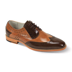 Giovanni Troy Chocolate/Tan Mens Dress Shoe