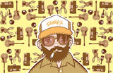 Black Market Art Company Truckin&#8217; Man Print
