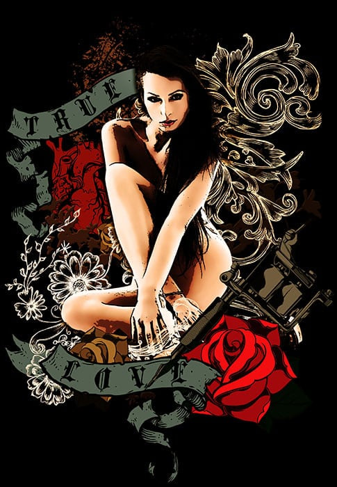 Black Market Art Company True Love Girl Print