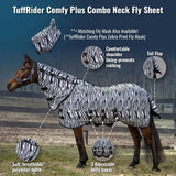 TuffRider Comfy Plus Combo Neck Zebra Print Fly Sheet - Breeches.com - Flyclothing LLC