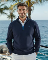 Turnberry Quarter Zip Smooth Knit - White Water Life - Flyclothing LLC