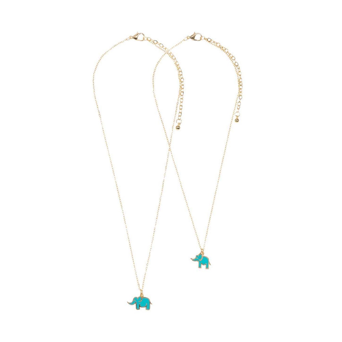 2PCS Enamel Elephant Pendant Moms and Kids Set Necklaces - Madeline Love - Flyclothing LLC