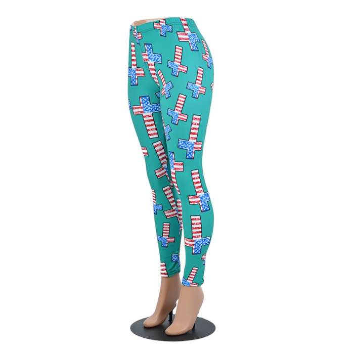 American flag cross pattern leggings - Madeline Love - Flyclothing LLC