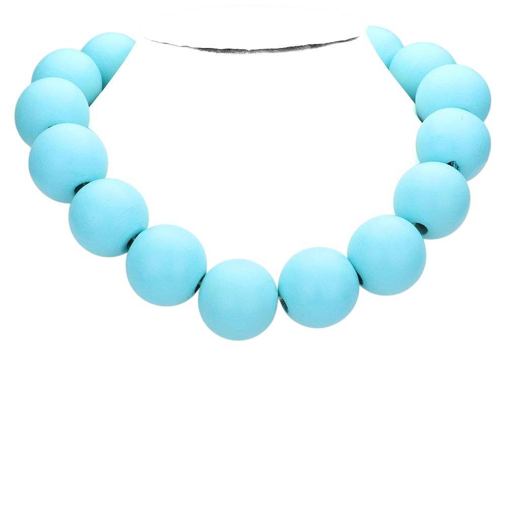 Wood Ball Necklace - Madeline Love - Flyclothing LLC