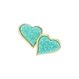 Druzy Heart Stud Earrings - Madeline Love - Flyclothing LLC