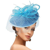 Feather Mesh Fascinator Headband - Madeline Love - Flyclothing LLC