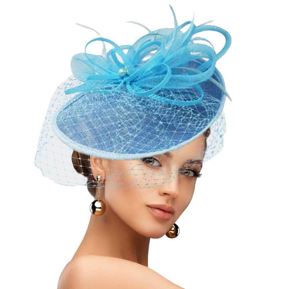 Feather Mesh Fascinator Headband - Madeline Love - Flyclothing LLC