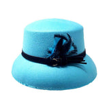 Feather Pointed Felt Hat - Madeline Love - Flyclothing LLC