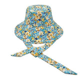 Flower Patterned Chin Tie Bucket Hat - Madeline Love - Flyclothing LLC