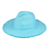 Frayed Solid Straw Sun Hat - Madeline Love - Flyclothing LLC