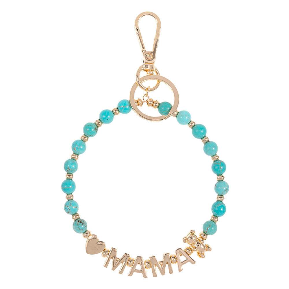 Mama Message Heart Bear Pointed Precious Key Chain Bracelet - Madeline Love - Flyclothing LLC