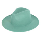 Solid Color Classic Wide Brim Fedora Hat - Madeline Love - Flyclothing LLC