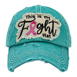 This is my Fight Hat Pink Ribbon Vintage Baseball Cap - Madeline Love - Flyclothing LLC