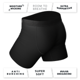 The 009 | Black Tuxedo Ball Hammock® Pouch Underwear With Fly