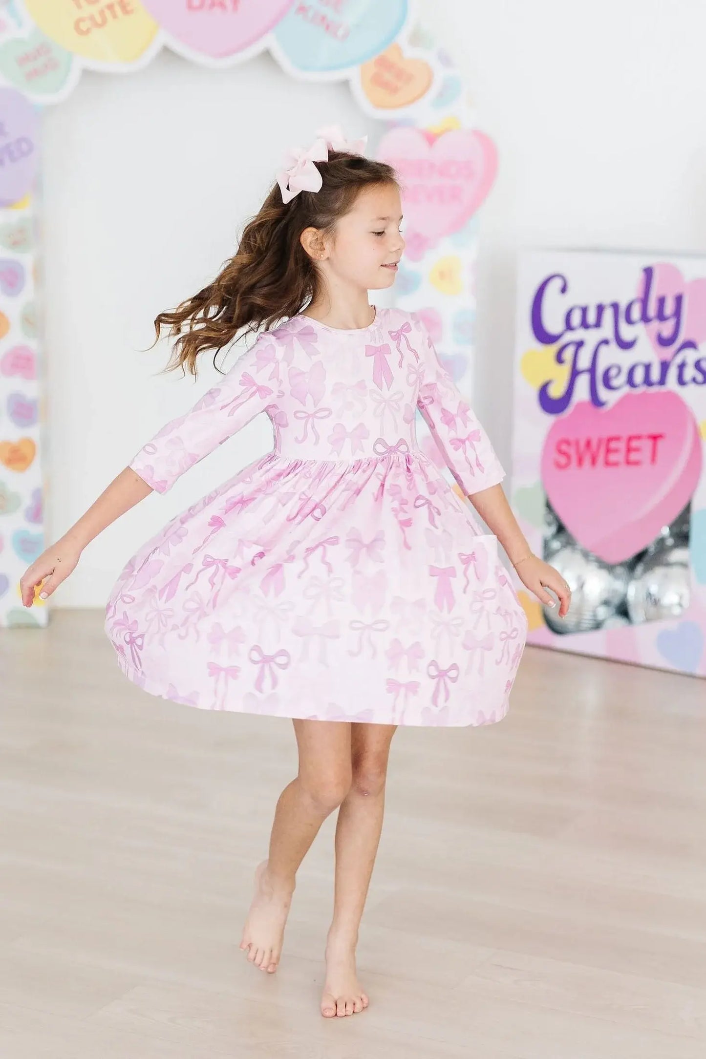 Twinkle Ties 3/4 Sleeve Pocket Twirl Dress - Mila & Rose ® - Flyclothing LLC