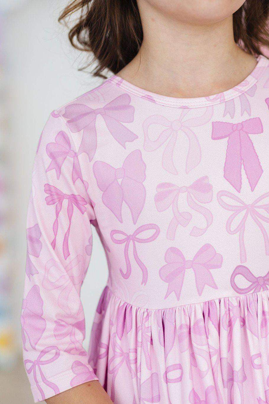 Twinkle Ties 3/4 Sleeve Pocket Twirl Dress - Mila & Rose ® - Flyclothing LLC