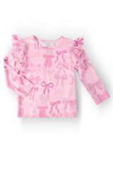 Twinkle Ties L/S Ruffle Tee - Mila & Rose ® - Flyclothing LLC