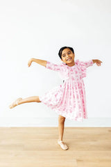 Twirling en Pointe 3/4 Sleeve Ruffle Twirl Dress - Mila & Rose ® - Flyclothing LLC
