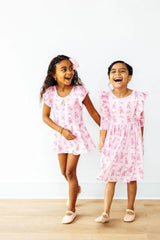 Twirling en Pointe 3/4 Sleeve Ruffle Twirl Dress - Mila & Rose ® - Flyclothing LLC