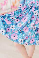 Twirling in Teal 3/4 Sleeve Pocket Twirl Dress - Mila & Rose ® - Flyclothing LLC