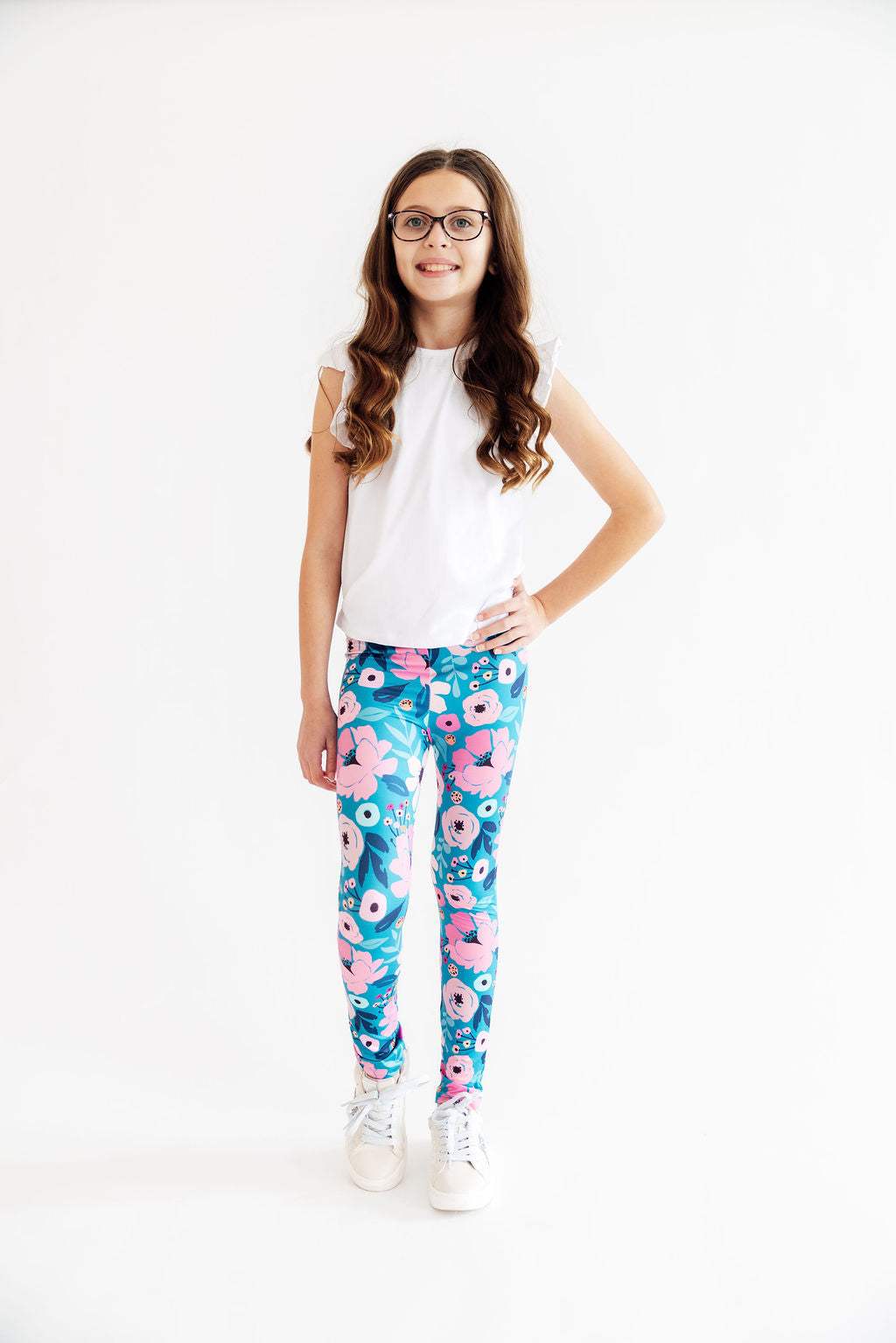 Twirling in Teal Leggings - Mila & Rose ® - Flyclothing LLC