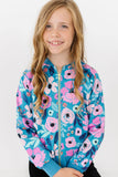 Twirling in Teal Satin Jacket