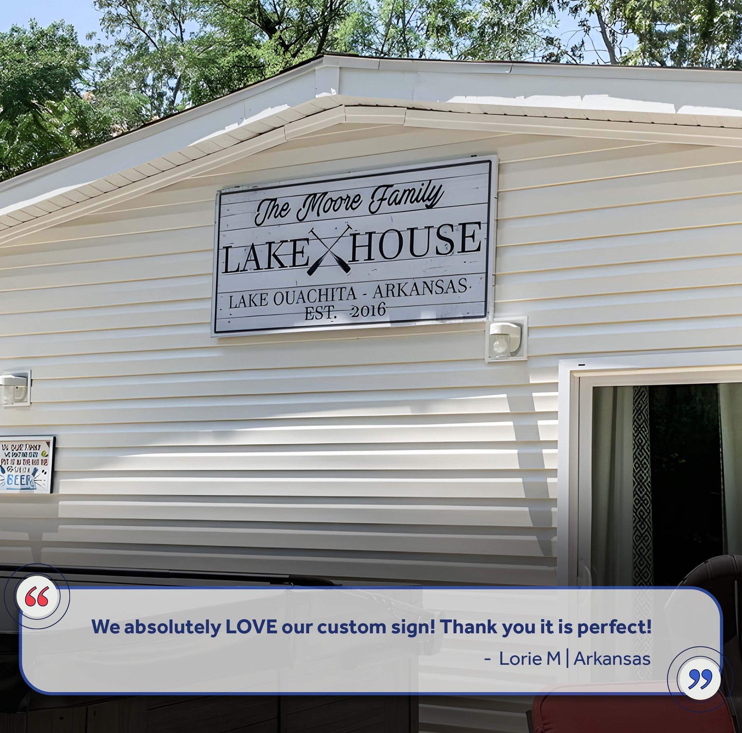 Family Lake House Paddle Sign - Tailored Canvases - Flyclothing LLC