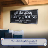 Family Lake House Paddle Sign II - Tailored Canvases - Flyclothing LLC