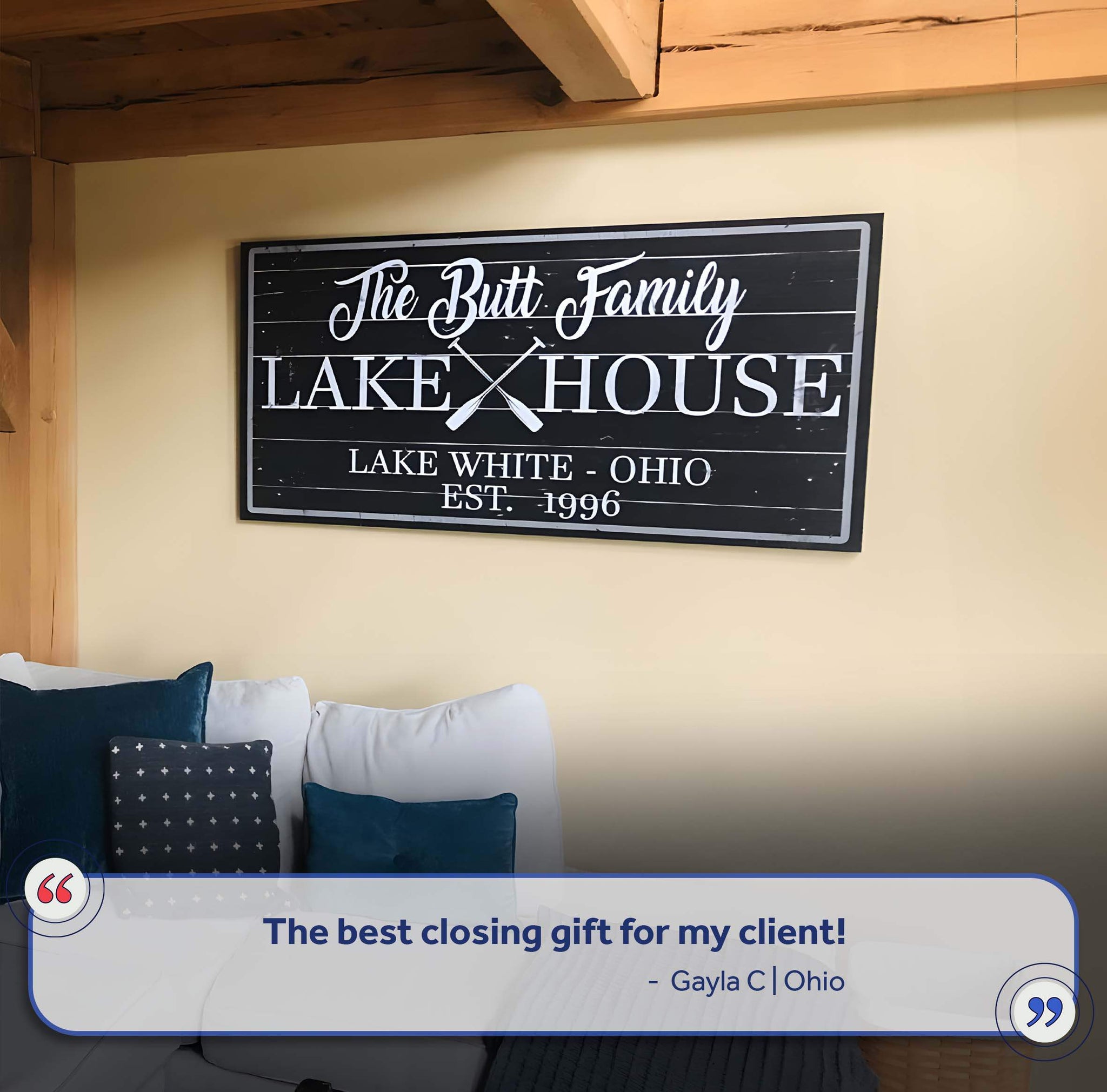 Family Lake House Paddle Sign II - Tailored Canvases - Flyclothing LLC