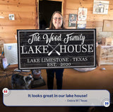 Family Lake House Paddle Sign II - Tailored Canvases - Flyclothing LLC