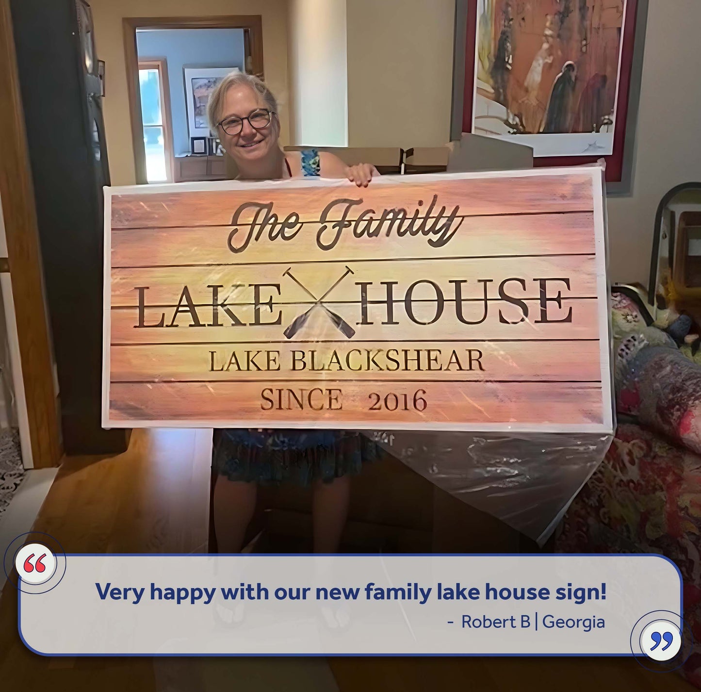 Family Lake House Paddle Sign III - Tailored Canvases - Flyclothing LLC