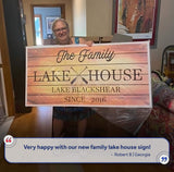 Family Lake House Paddle Sign III - Tailored Canvases - Flyclothing LLC