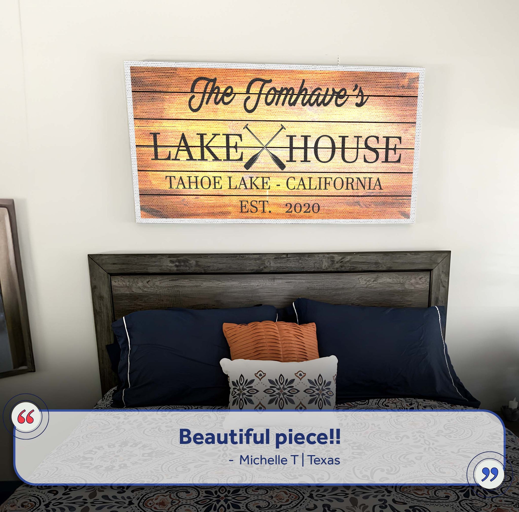 Family Lake House Paddle Sign III - Tailored Canvases - Flyclothing LLC