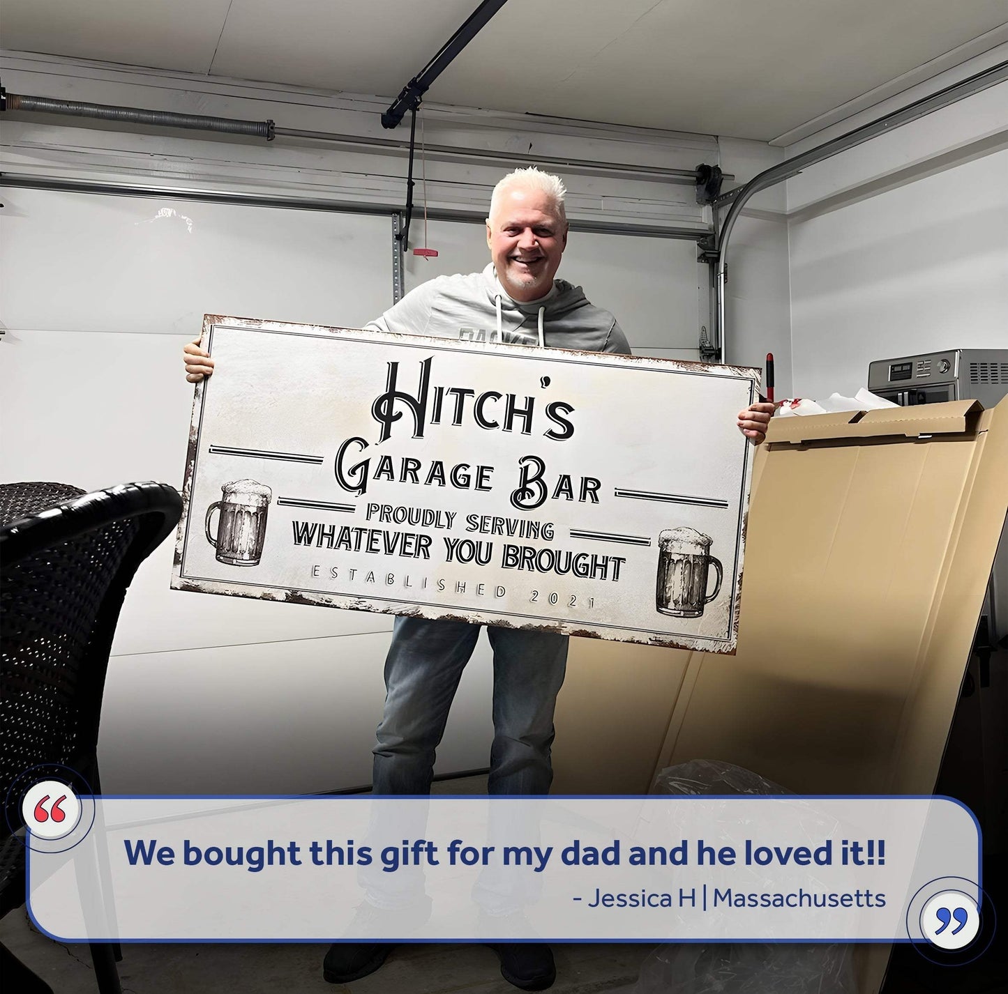 Personalized Rustic Garage Sign for Home Bar: Enhance Your Man Cave Wall Decor with Personalized Basement Bar Sign - Tailored Canvases - Flyclothing LLC
