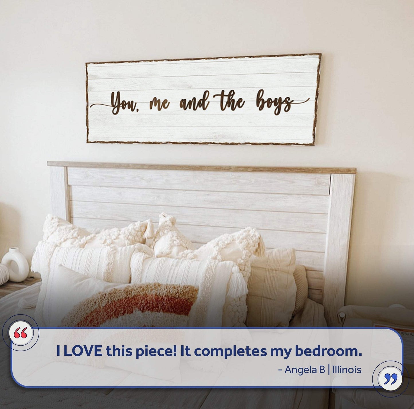 You, Me, And The Boys Family Sign - Tailored Canvases - Flyclothing LLC