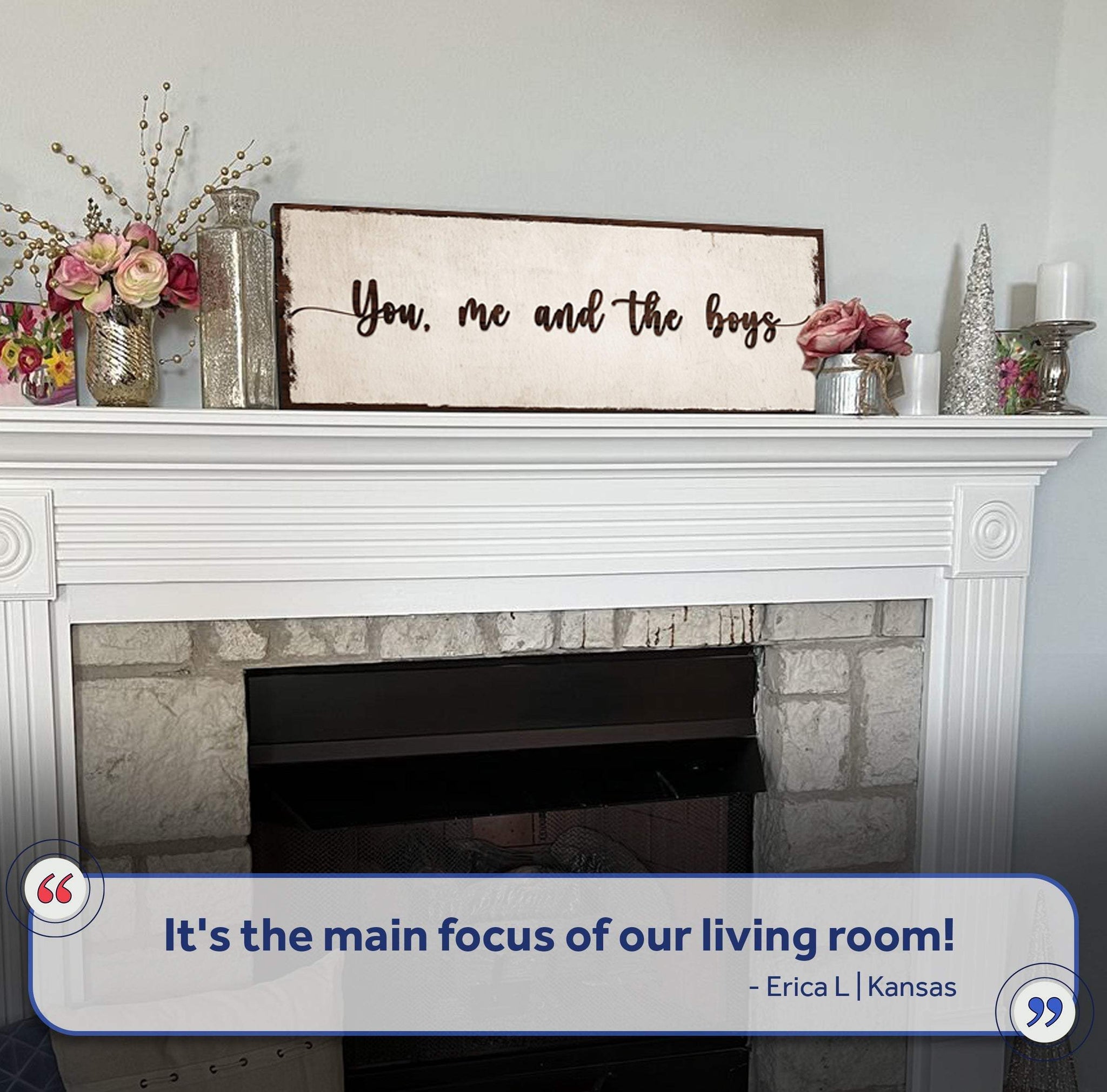 You, Me, And The Boys Sign IV - Tailored Canvases - Flyclothing LLC