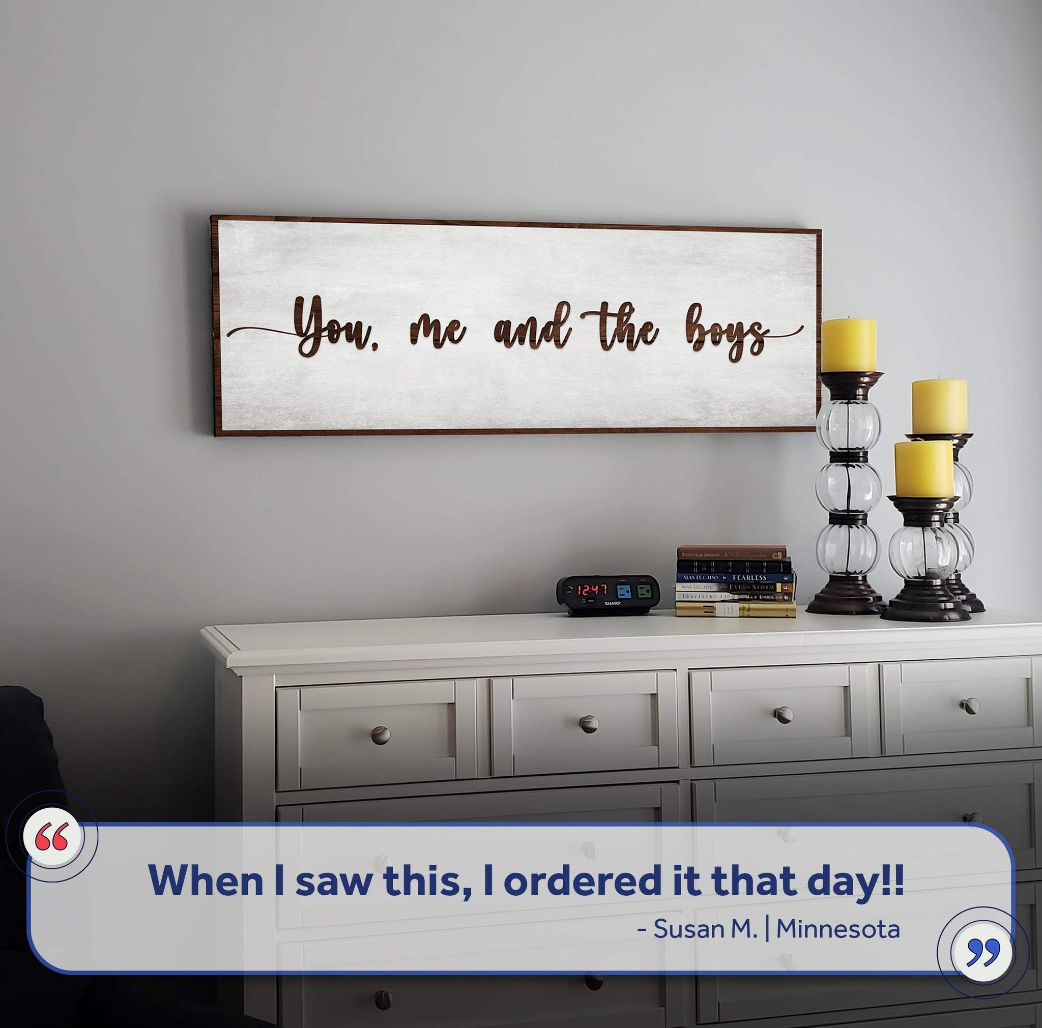 You, Me, And The Boys Sign V - Tailored Canvases - Flyclothing LLC
