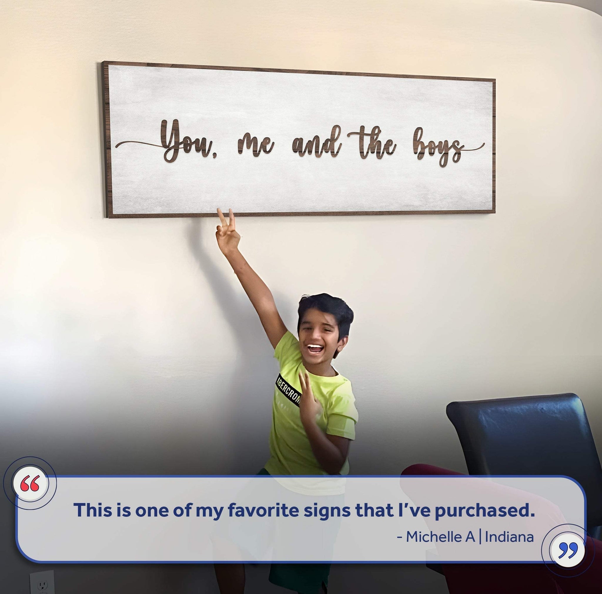 You, Me, And The Boys Sign V - Tailored Canvases - Flyclothing LLC