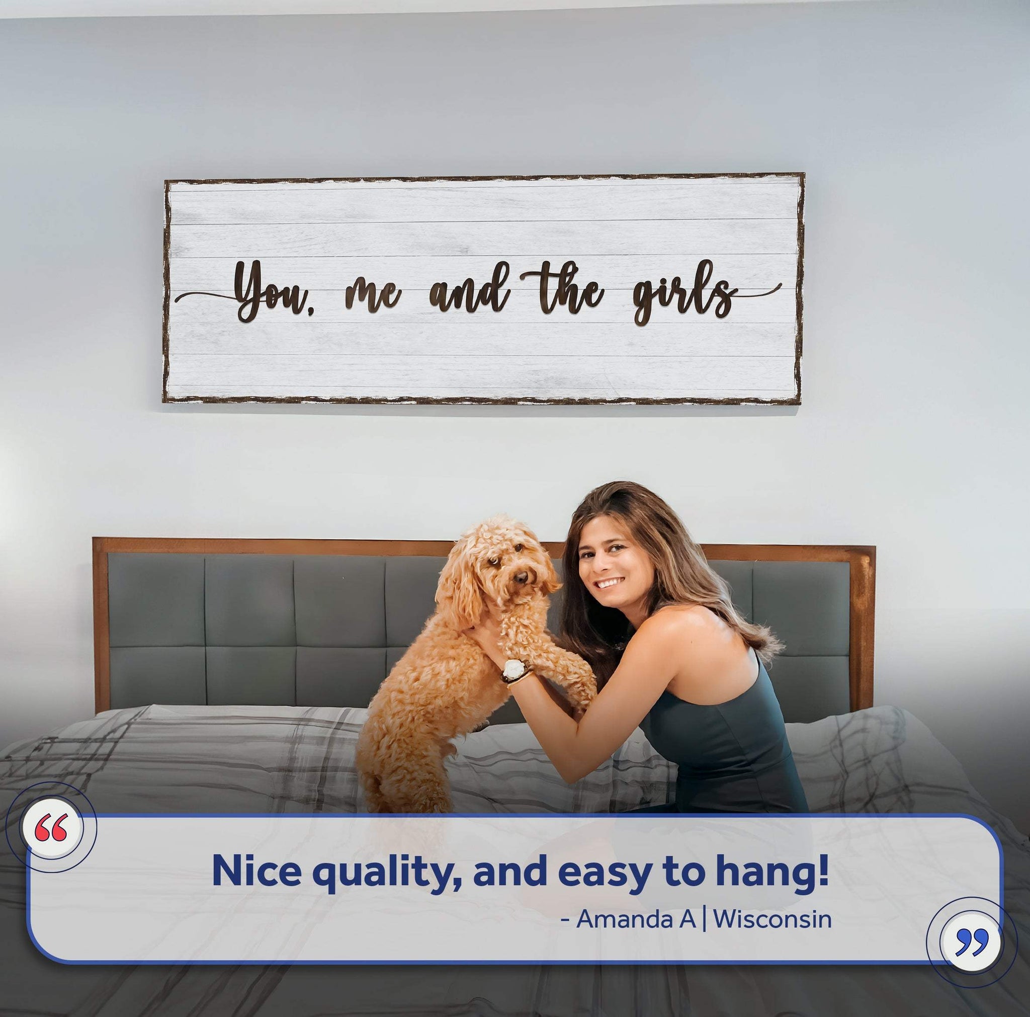 You, Me, And The Girls Sign - Tailored Canvases - Flyclothing LLC
