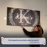 Family Name Sign - Monogram Sign - Tailored Canvases - Flyclothing LLC