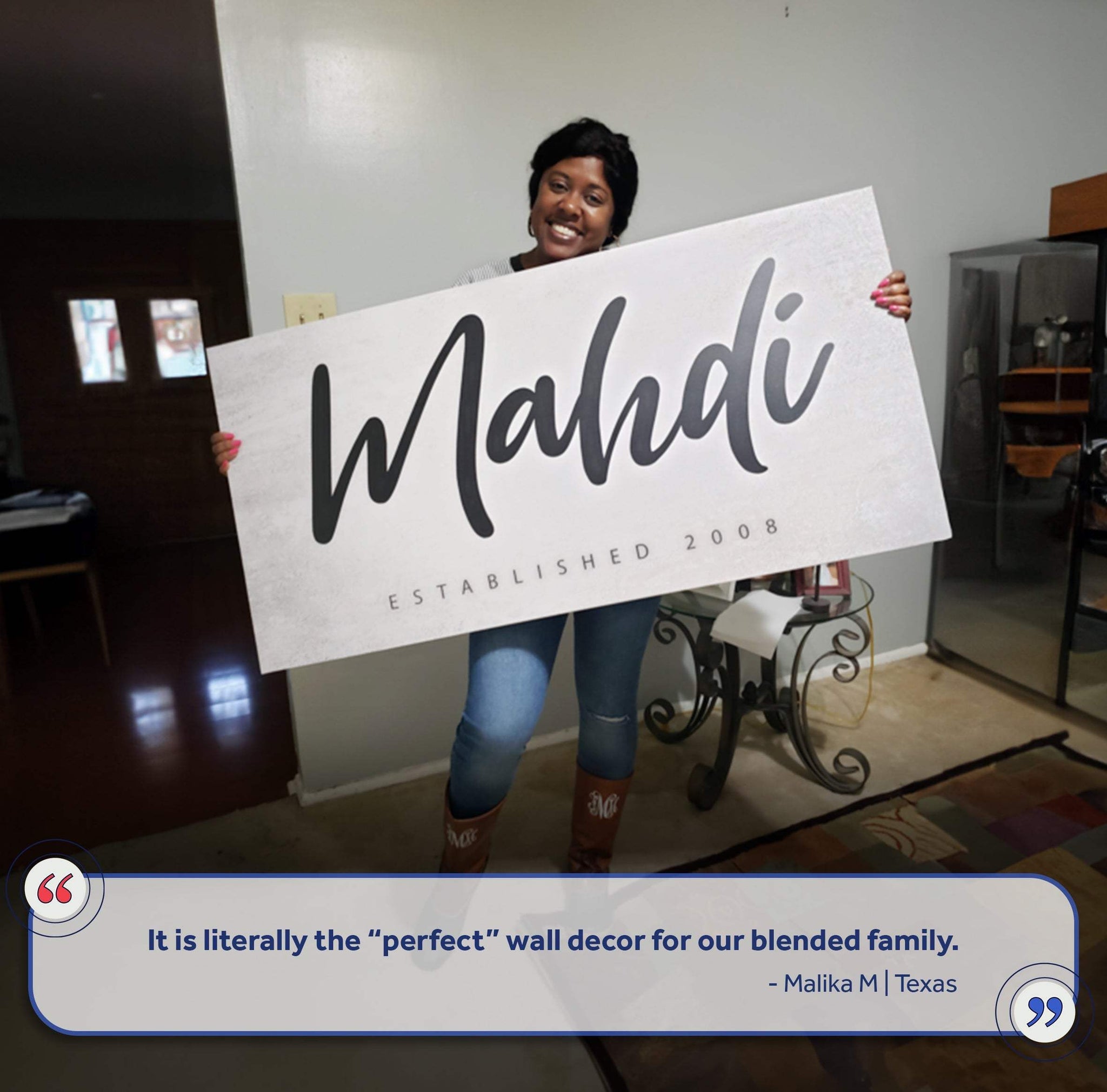 Family Name Sign IV - Tailored Canvases - Flyclothing LLC