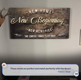 New Home Sign II - Tailored Canvases - Flyclothing LLC