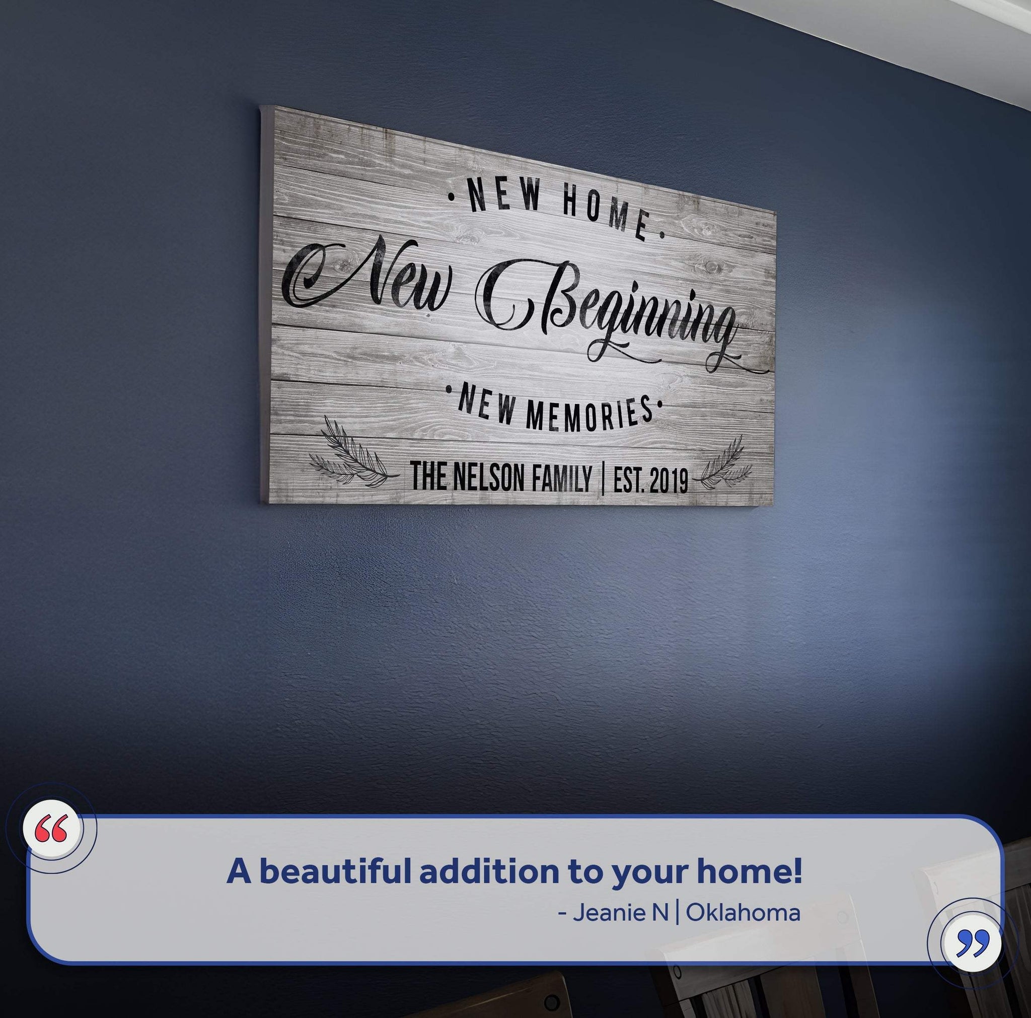 New Home Sign - Tailored Canvases - Flyclothing LLC