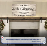 New Home Sign - Tailored Canvases - Flyclothing LLC
