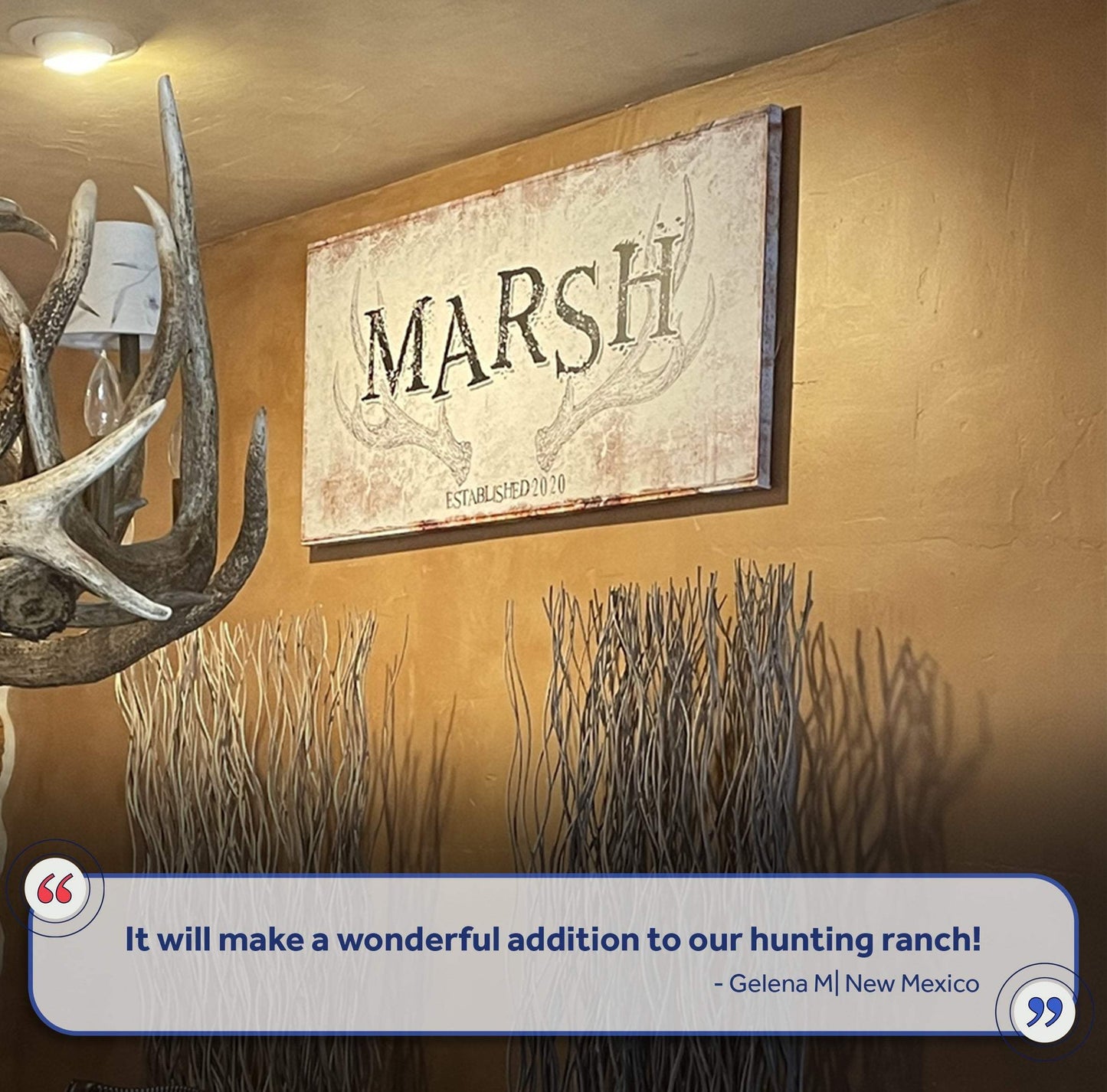 Rustic Family Antler Sign - Tailored Canvases - Flyclothing LLC