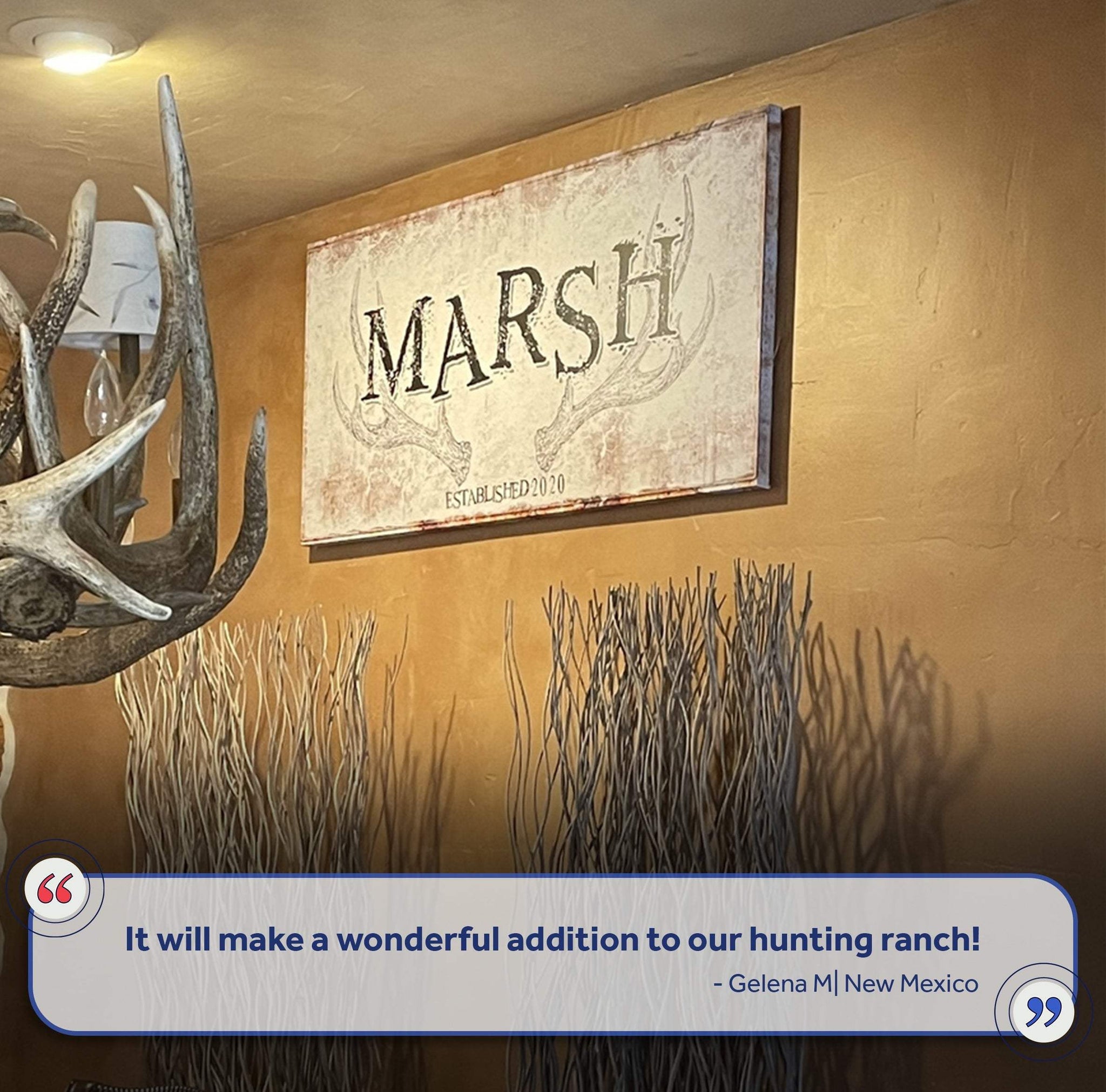 Rustic Family Antler Sign - Tailored Canvases - Flyclothing LLC