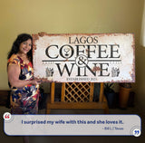 Coffee and Wine Sign II - Tailored Canvases - Flyclothing LLC