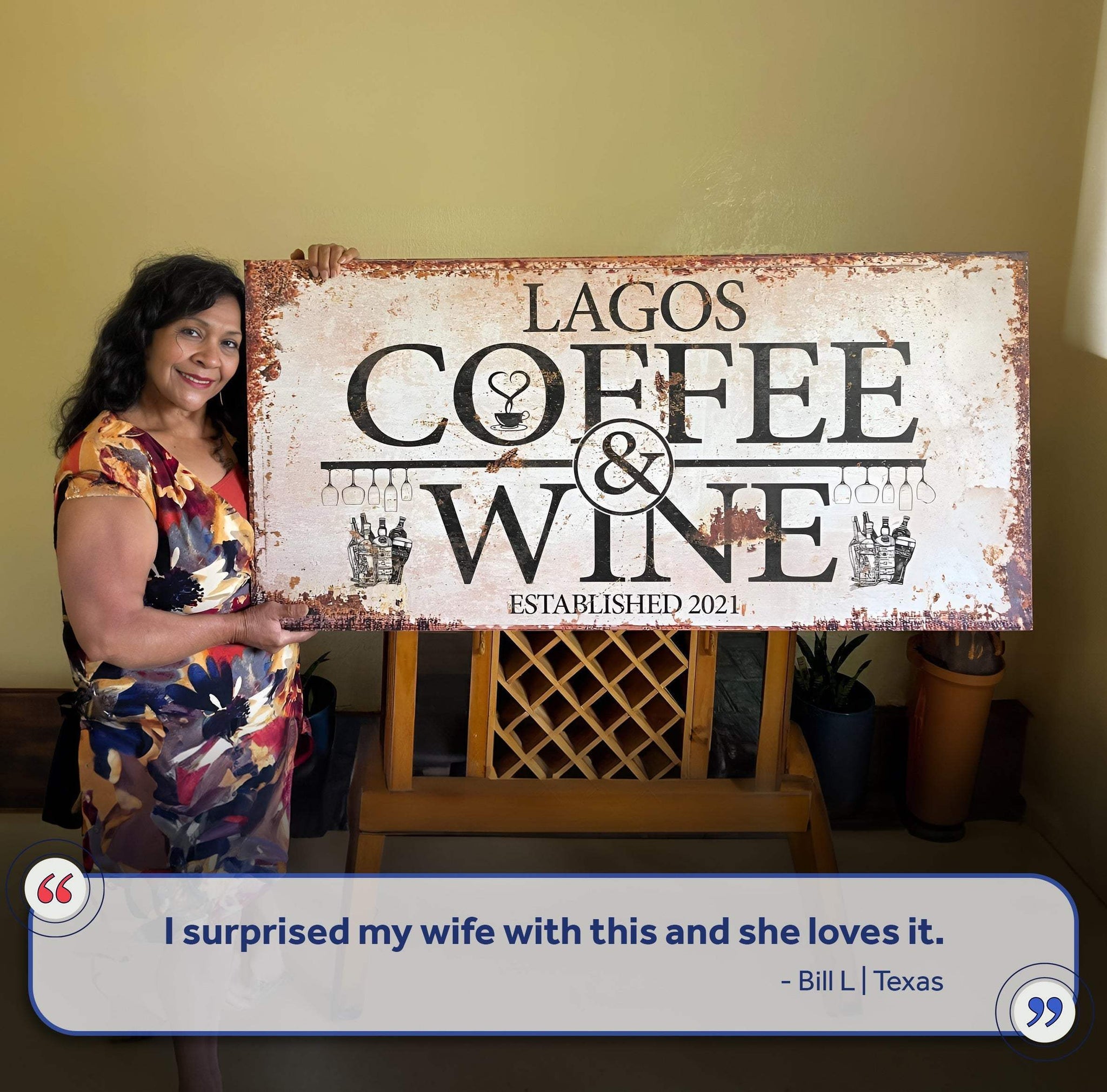 Coffee and Wine Sign II - Tailored Canvases - Flyclothing LLC