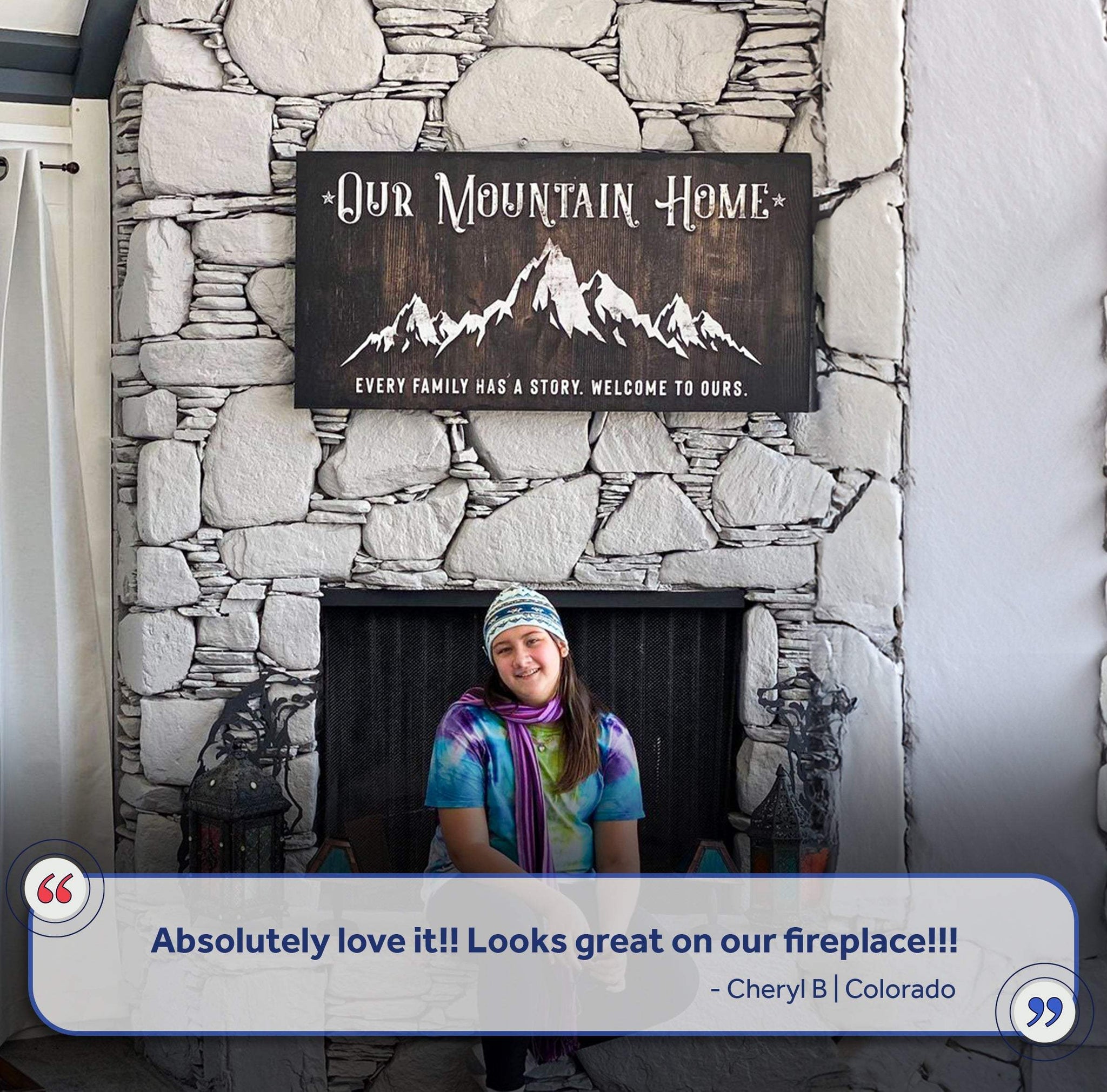 Family Mountain Home Sign II - Tailored Canvases - Flyclothing LLC